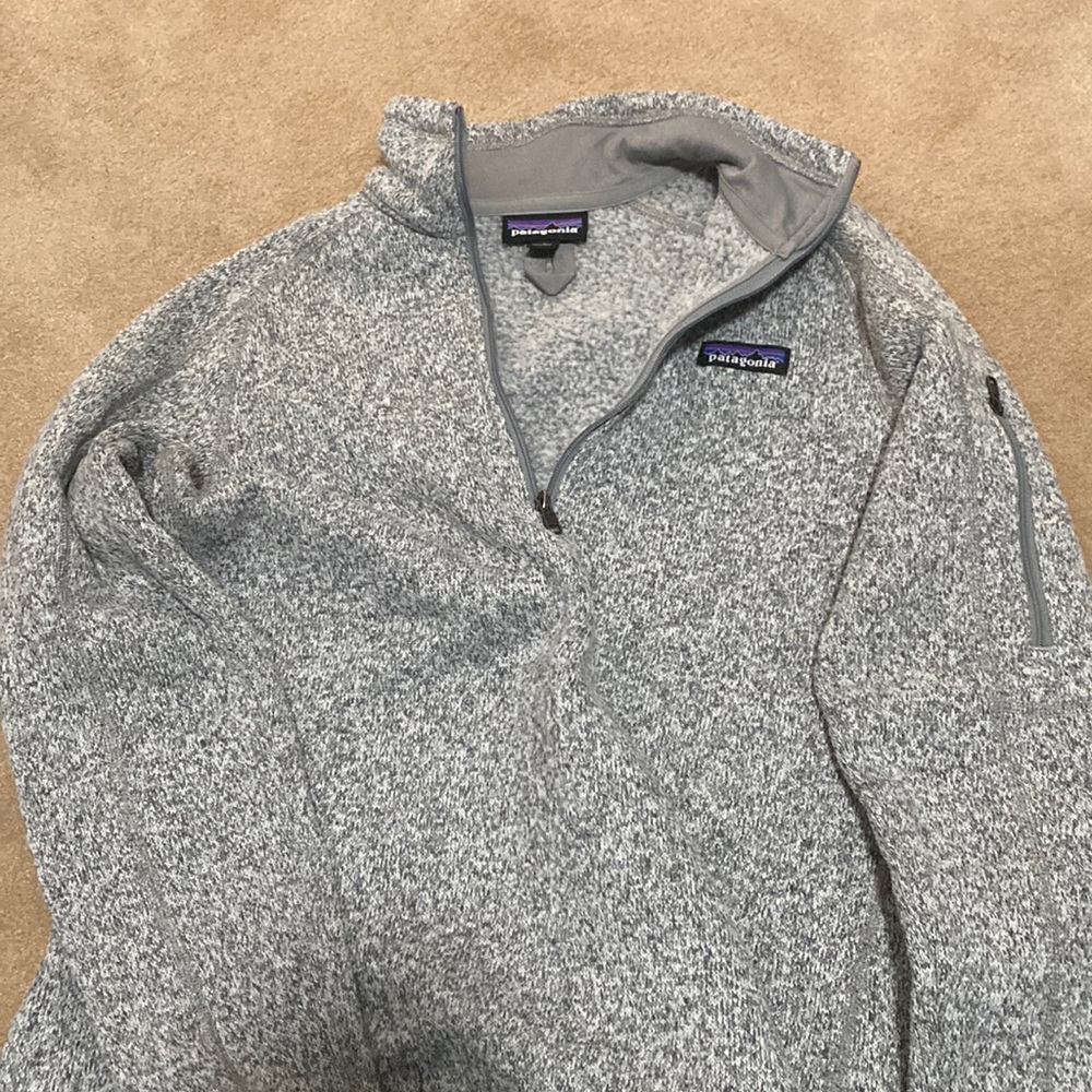 Great condition Patagonia Women's Better Sweater 1/4 Zip Pullover - Birch White